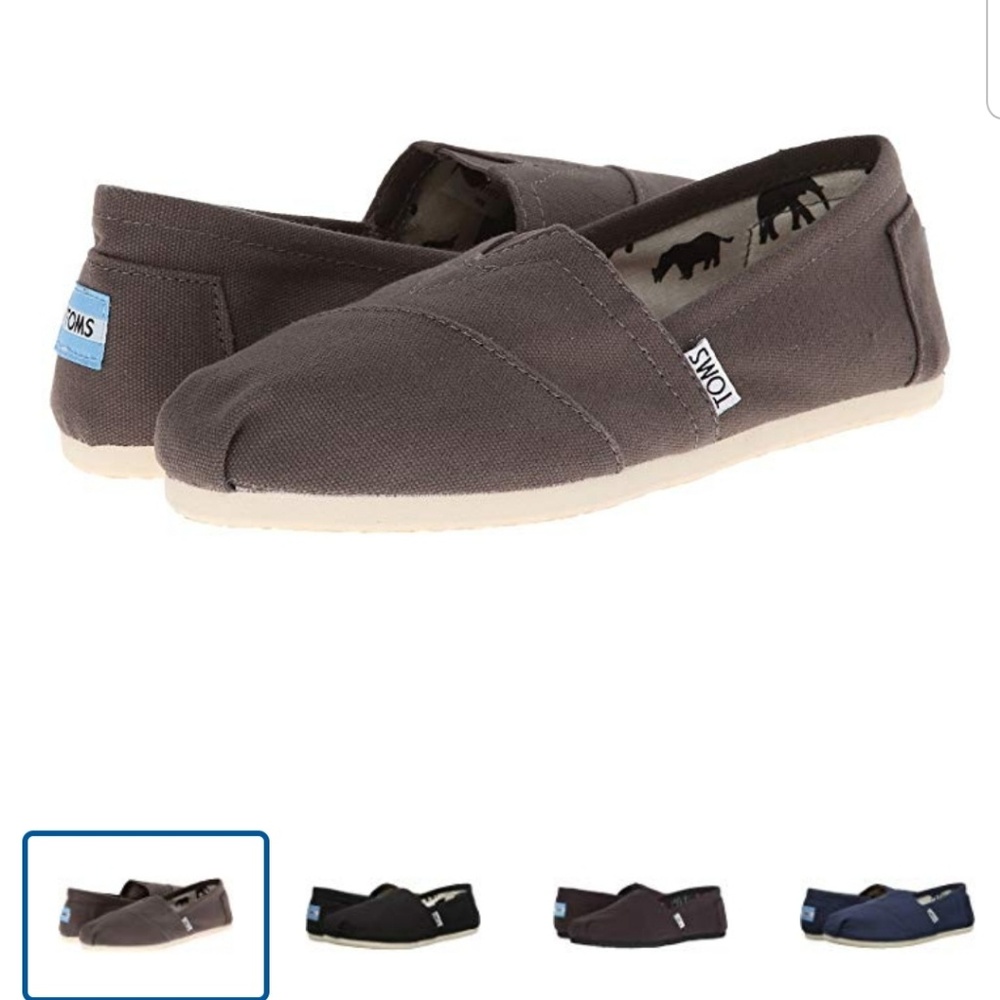 Brown Tom's classics flat sneaker slip on size 6